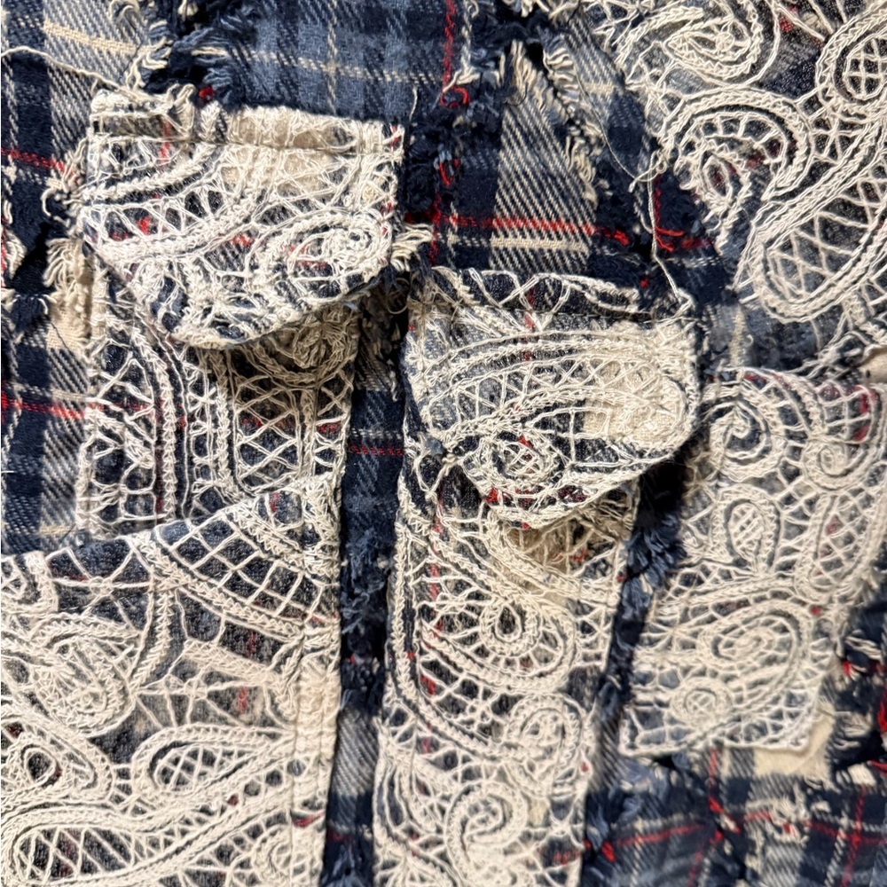 Pol Medium Oversized Patchwork, Lace, Mixed Fabri… - image 4